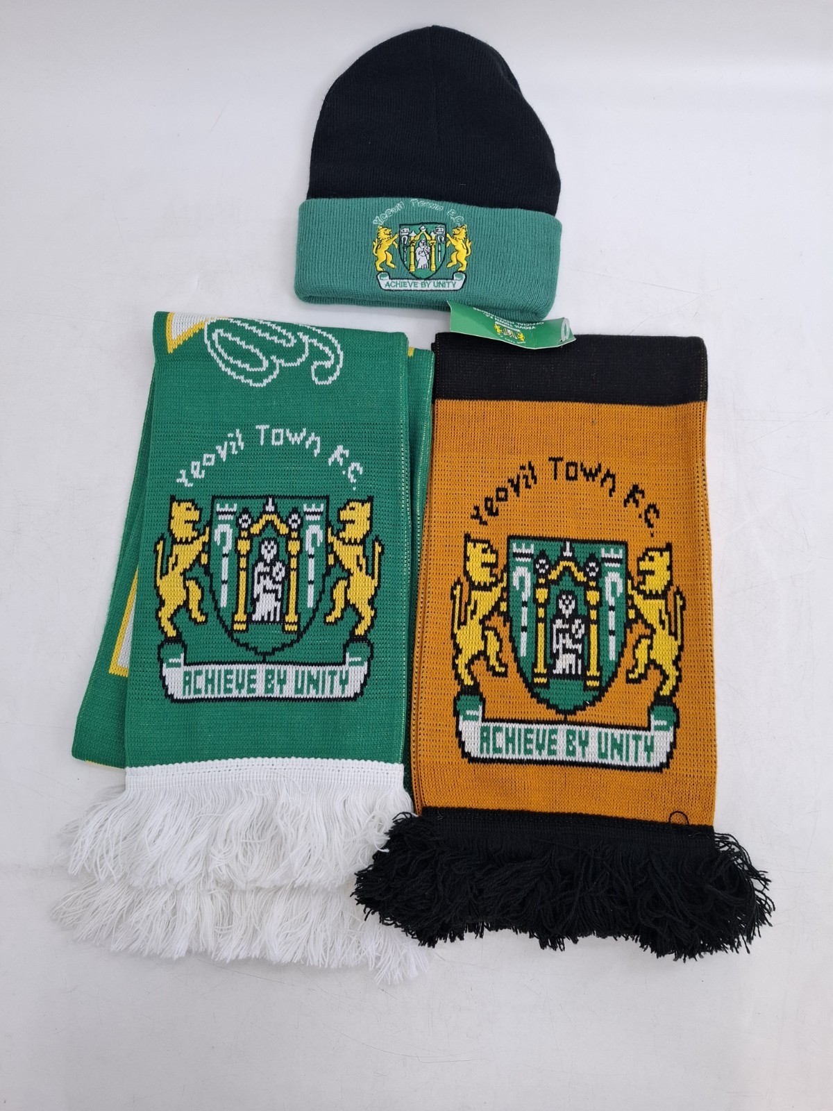 Yeovil Town Football Bundle of 2 Scarves & 1 Hat for sale on Ebay