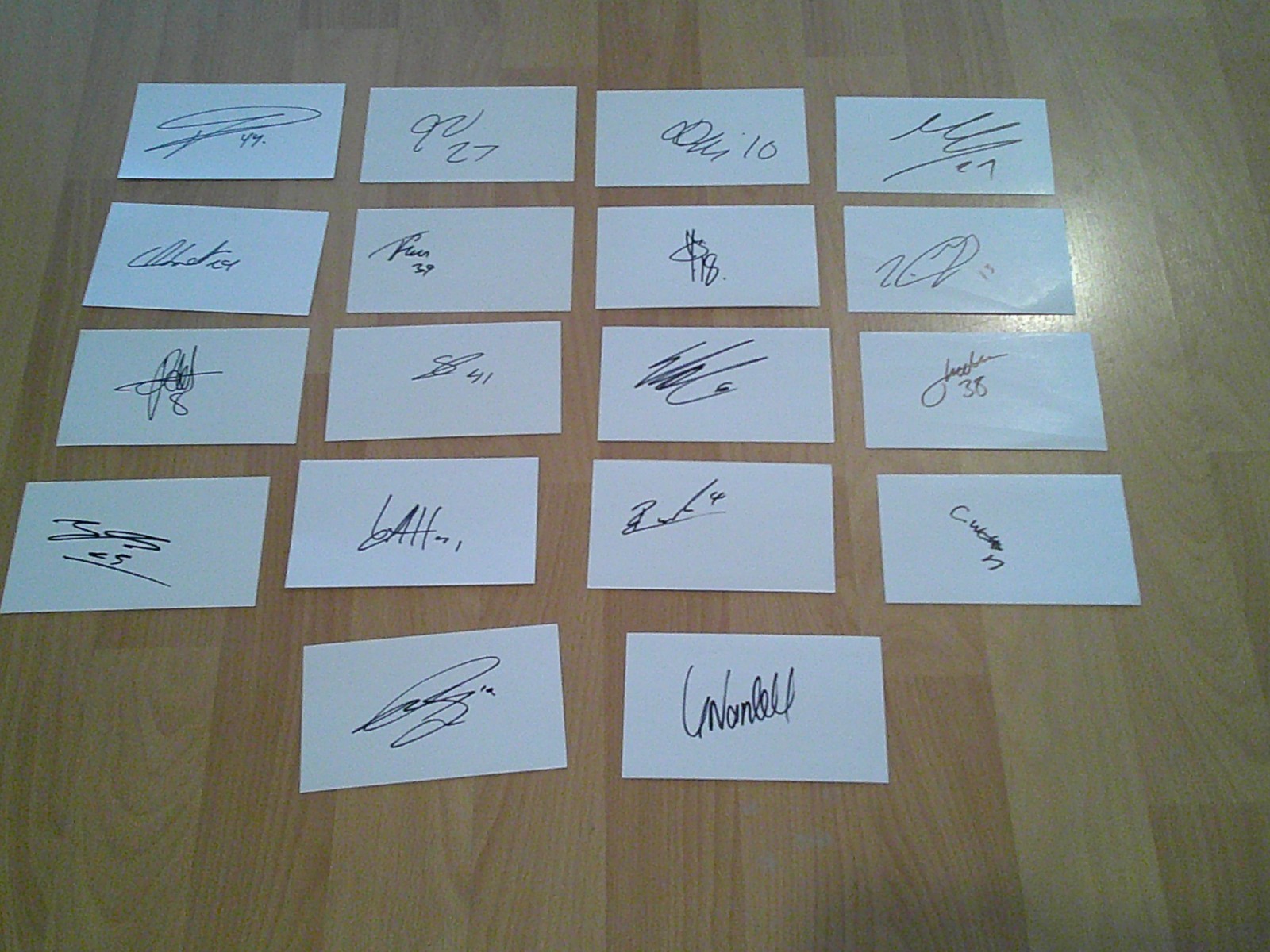 18 signed cards of plymouth argyle players and staff 2025/26 season squad for sale on Ebay