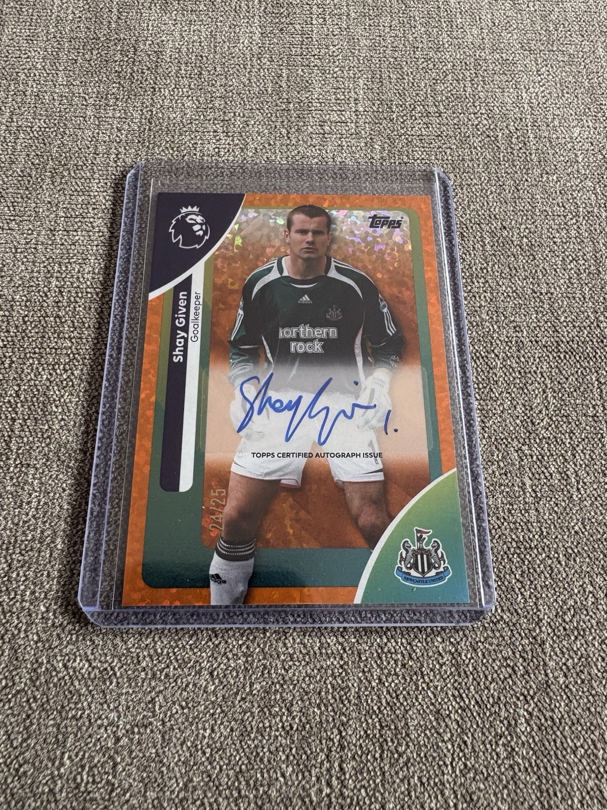 Topps Premier League 2026 Shay Given /25 Auto Orange Autograph Newcastle for sale on Ebay