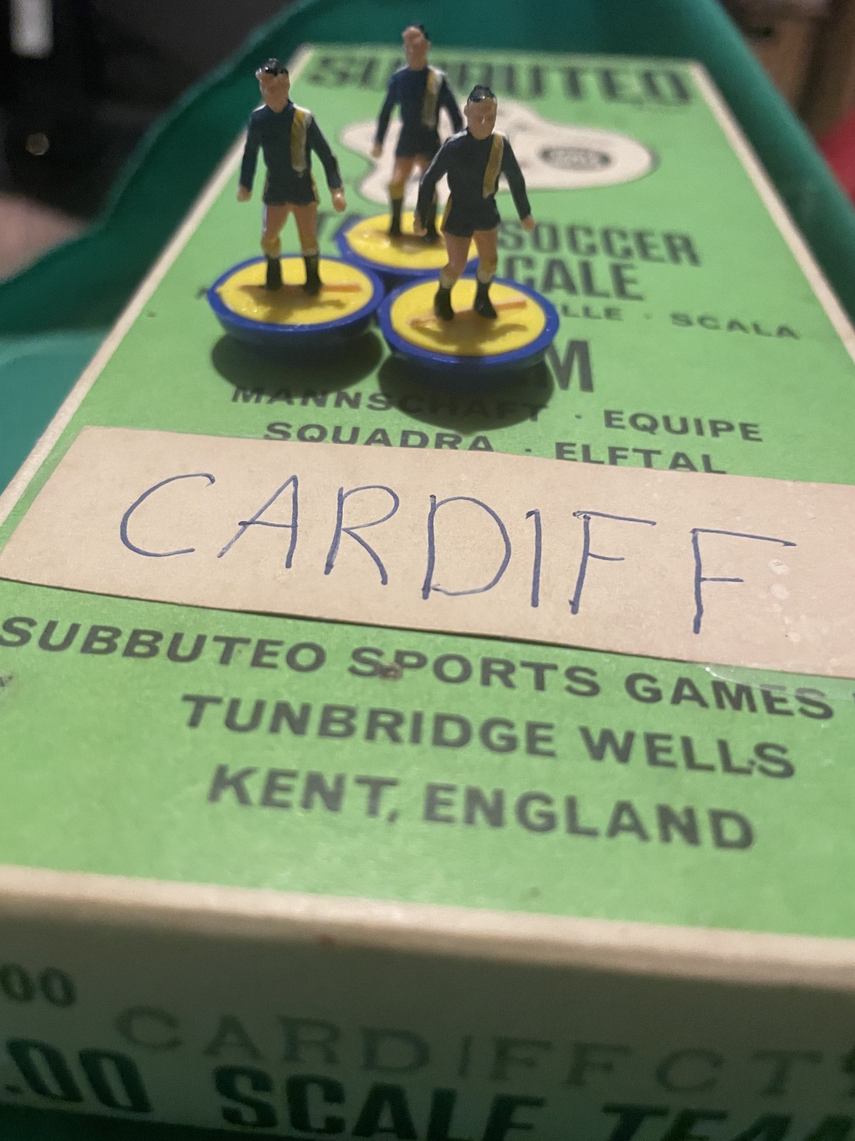 Subbuteo Heavyweight Team 205 CARDIFF Stamped Box for sale on Ebay