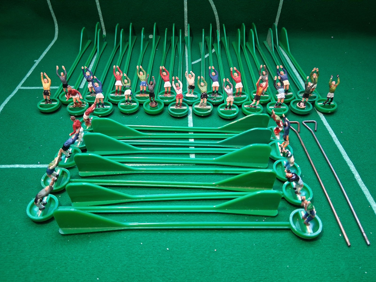 Subbuteo Goalkeeper Job Lot. Wired & Plastic Rod Varying Conditions. for sale on Ebay