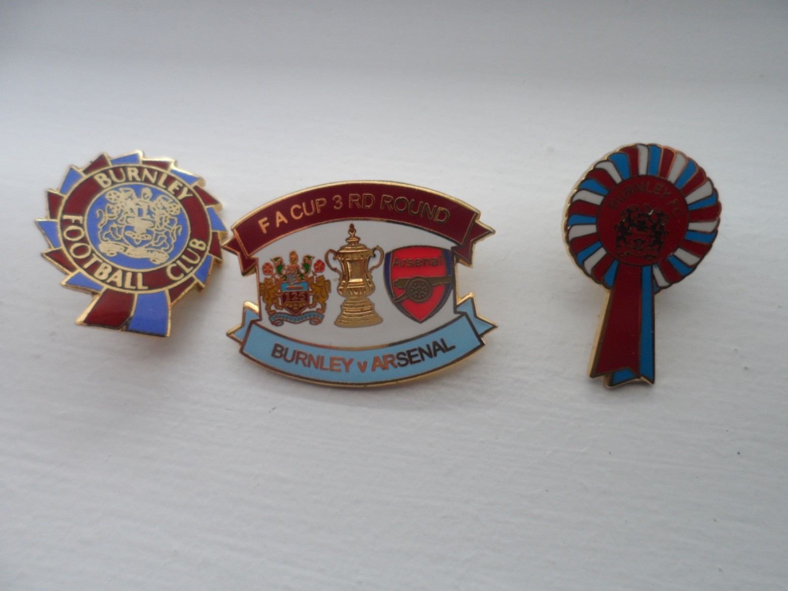 Burnley Football Enamel Club Enamel Badges x3 for sale on Ebay