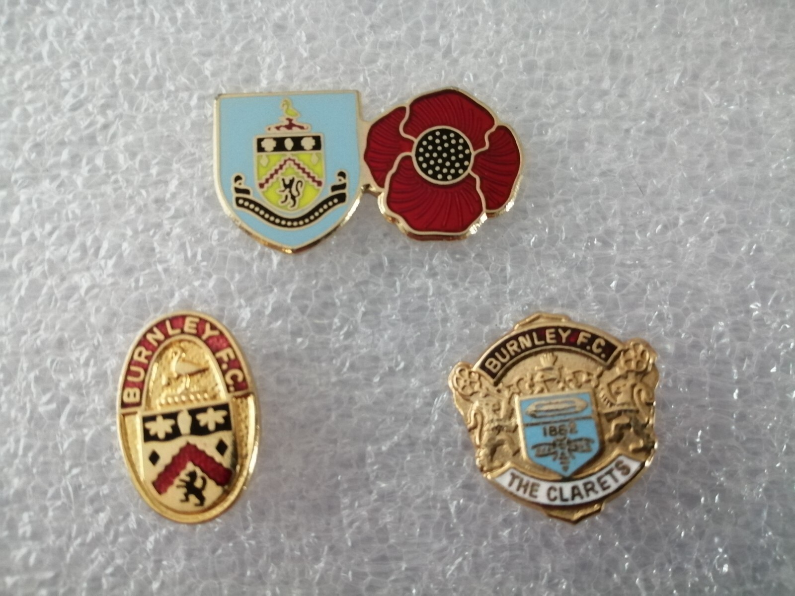 3 x Burnley FC Badges for sale on Ebay
