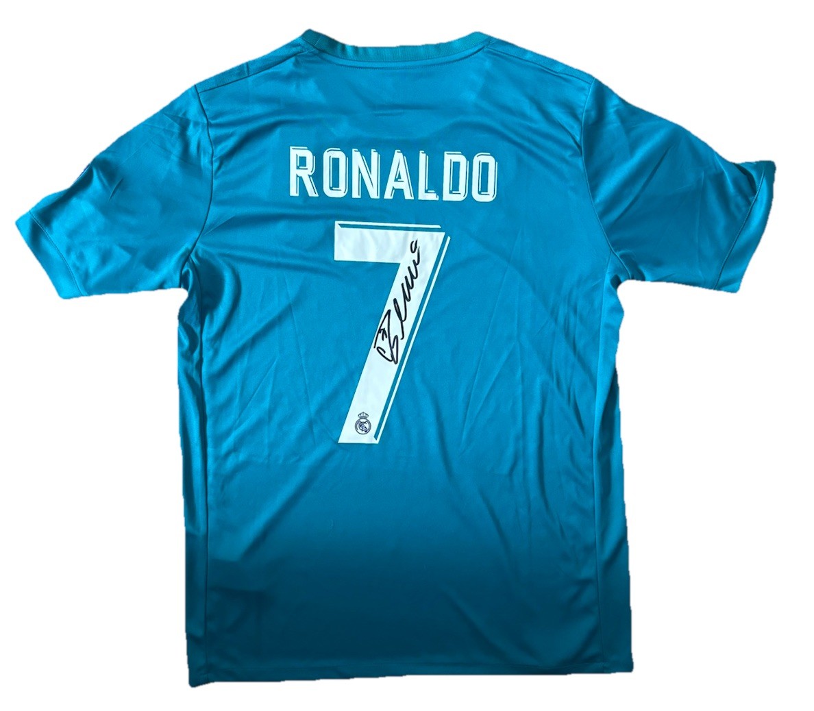 CRISTIANO RONALDO Signed Retro Real Madrid 2017/18 Jersey Large RARE*COA for sale on Ebay