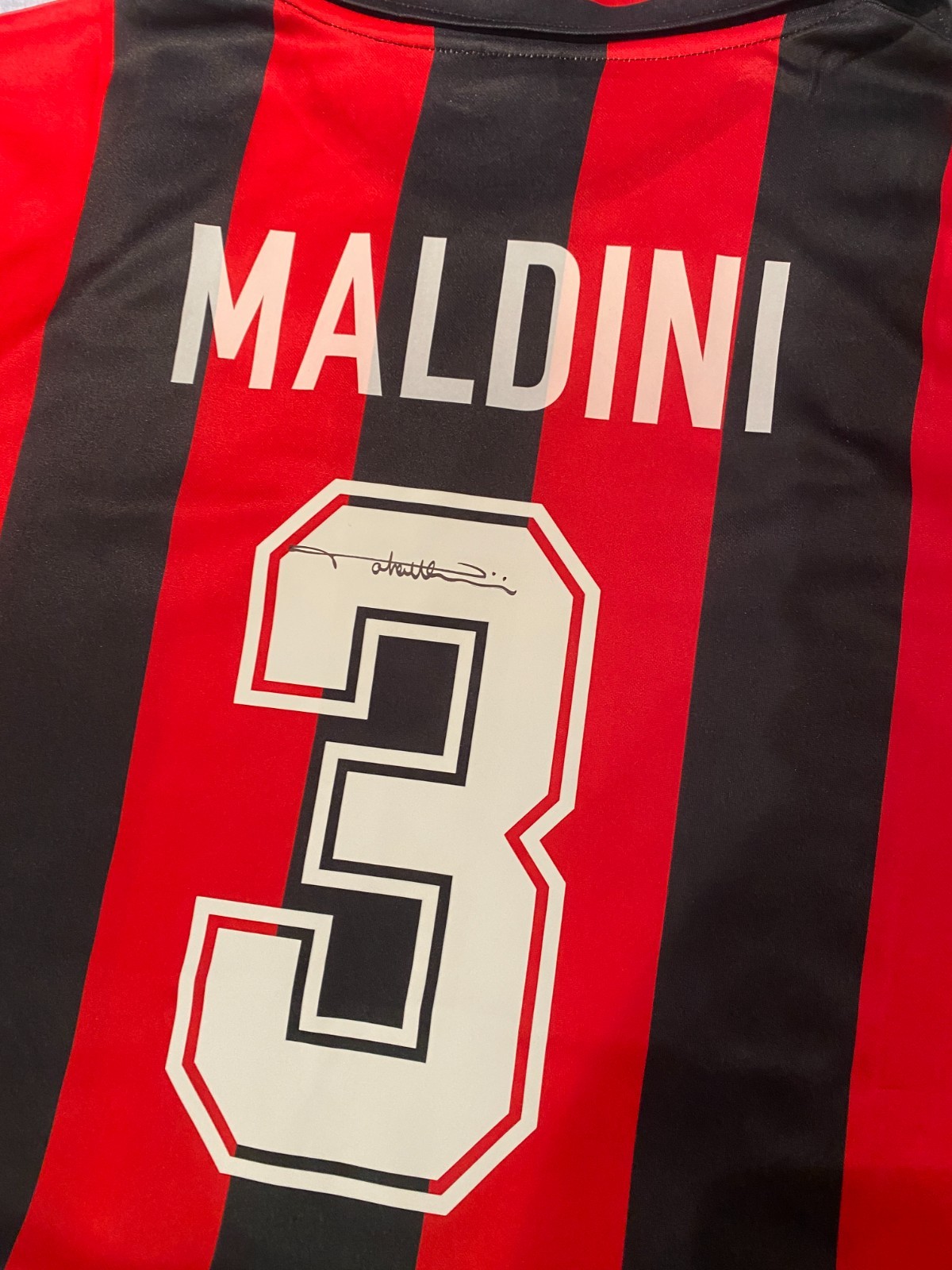 PAOLO MALDINI Hand Signed RETRO AC MILAN #3 Classic Jersey & Certified COA for sale on Ebay