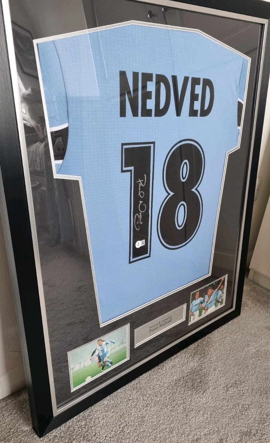 Pavel Nedved Framed Lazio Signed Shirt - BECKETT VERIFIED WITNESS AUTOGRAPH for sale on Ebay