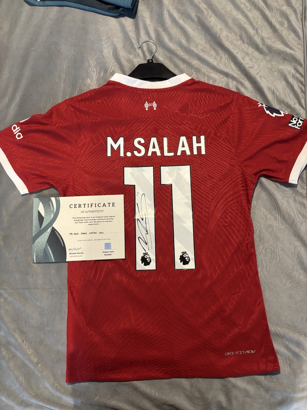 Signed Liverpool Shirt by Mo Salah with Coa Ready to Frame for sale on Ebay