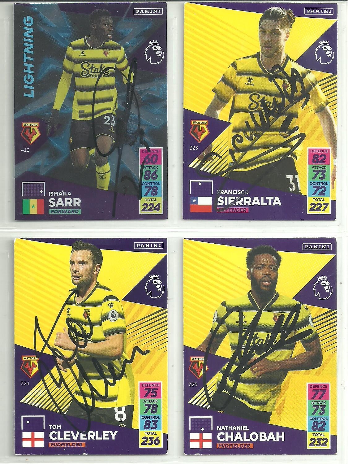 4 x WATFORD - Signed Panini 2021-22 Cards for sale on Ebay