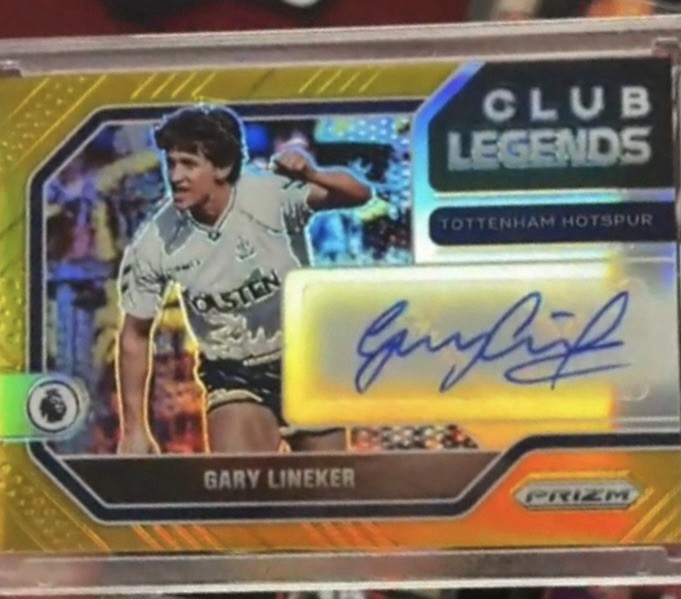 Gary Lineker Auto 1/10 First Print 2021-22 Panini  Prizm Club Legend Tottenham for sale on Ebay