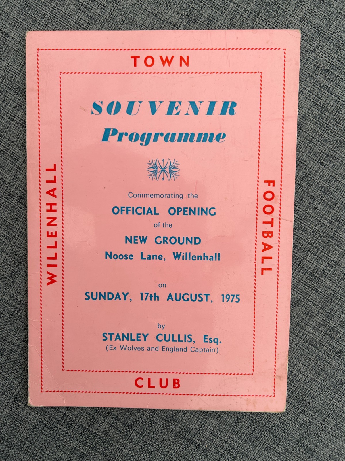 WILLENHALL V WOLVERHAMPTON WANDERERS WOLVES FRIENDLY 1975 76 NEW GROUND OPENING for sale on Ebay
