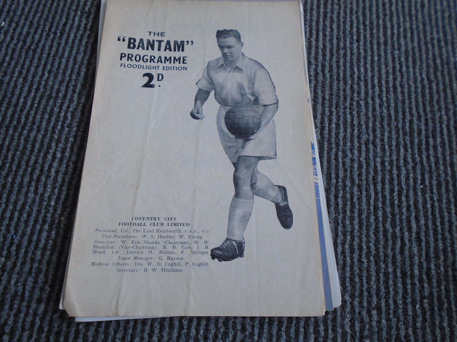 COVENTRY CITY V SAN LORENZO 1955-6 FRIENDLY for sale on Ebay