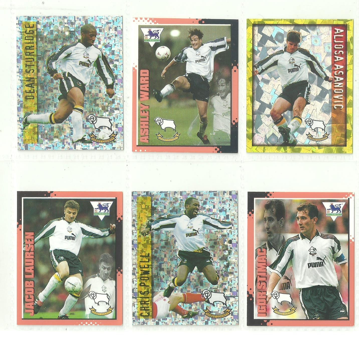 6 x DERBY COUNTY - Merlin's Kick-Off  1998 Stickers for sale on Ebay