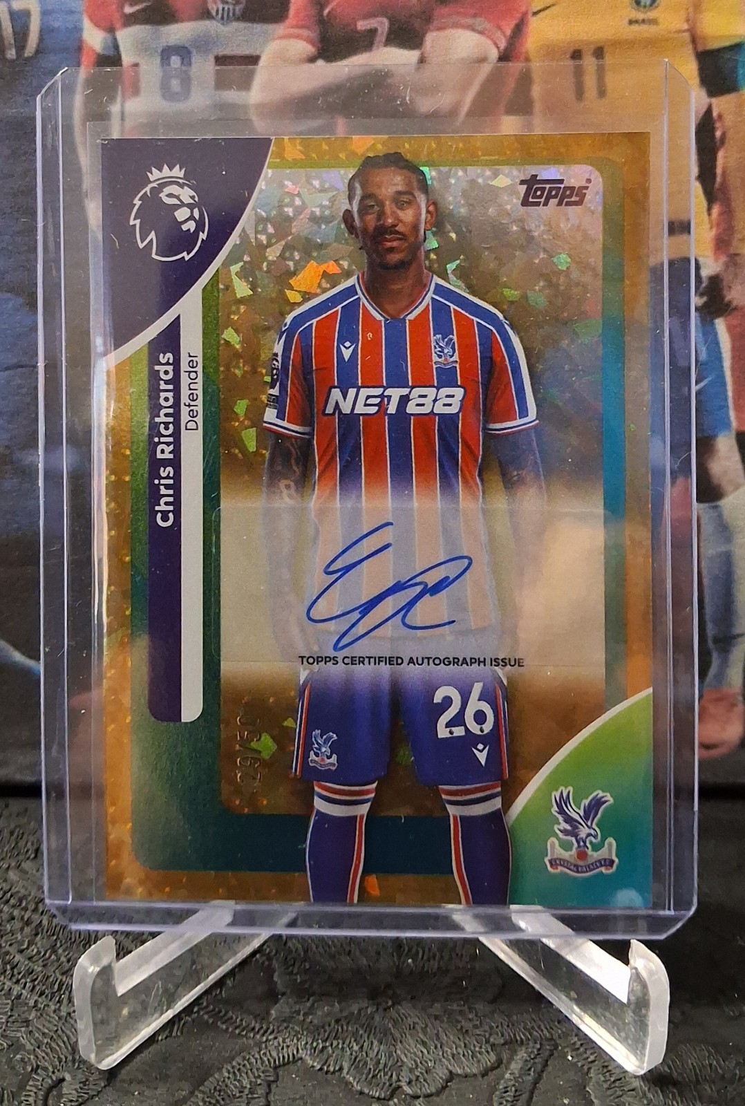 2026 Topps Premier League Chris Richards Auto #AC-CR Gold /50 Crystal Palace for sale on Ebay