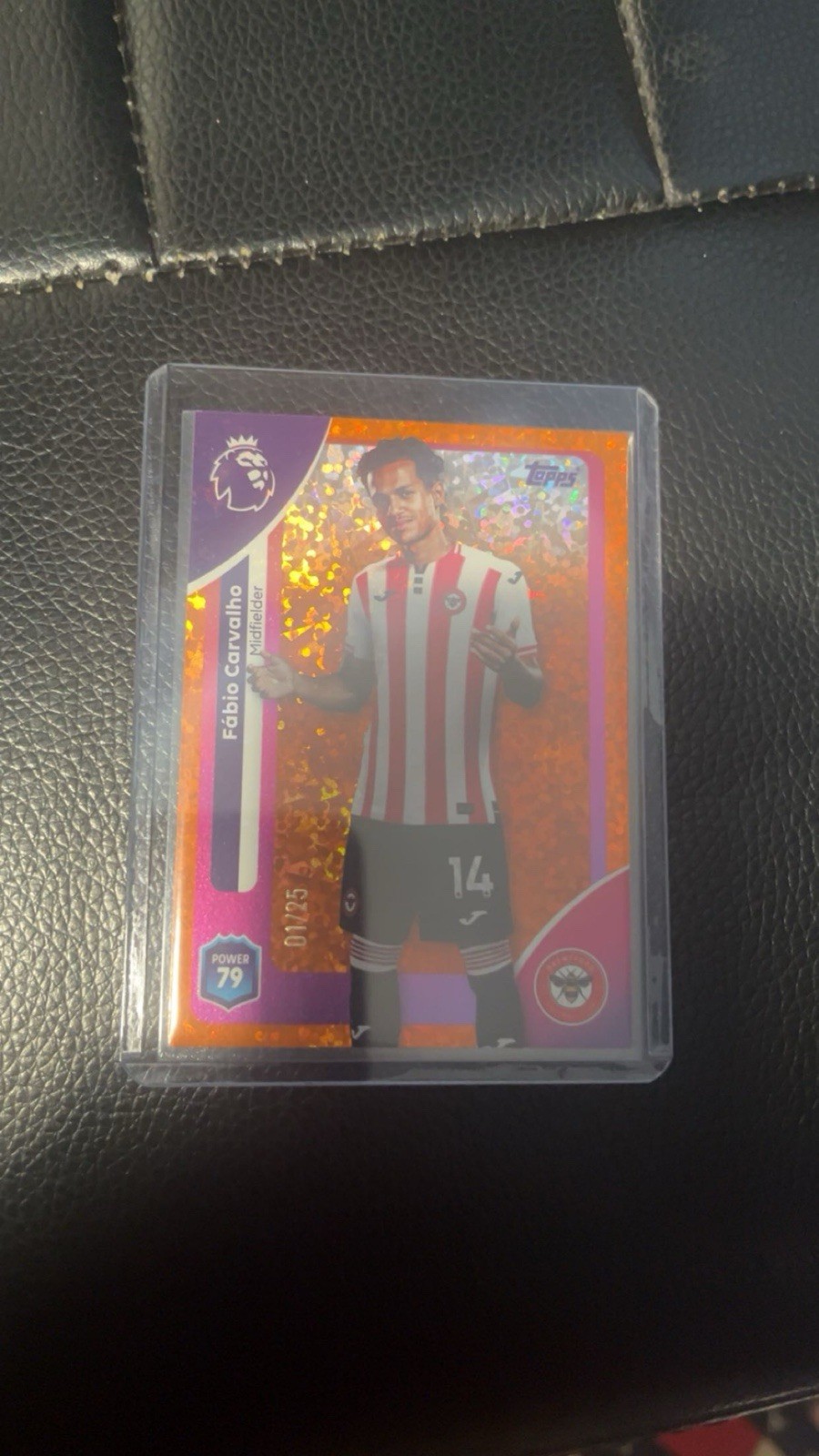 1/25 Topps 25/26 Premier League Fabio Carvalho Brentford 10/10 Mint Sleeved Card for sale on Ebay