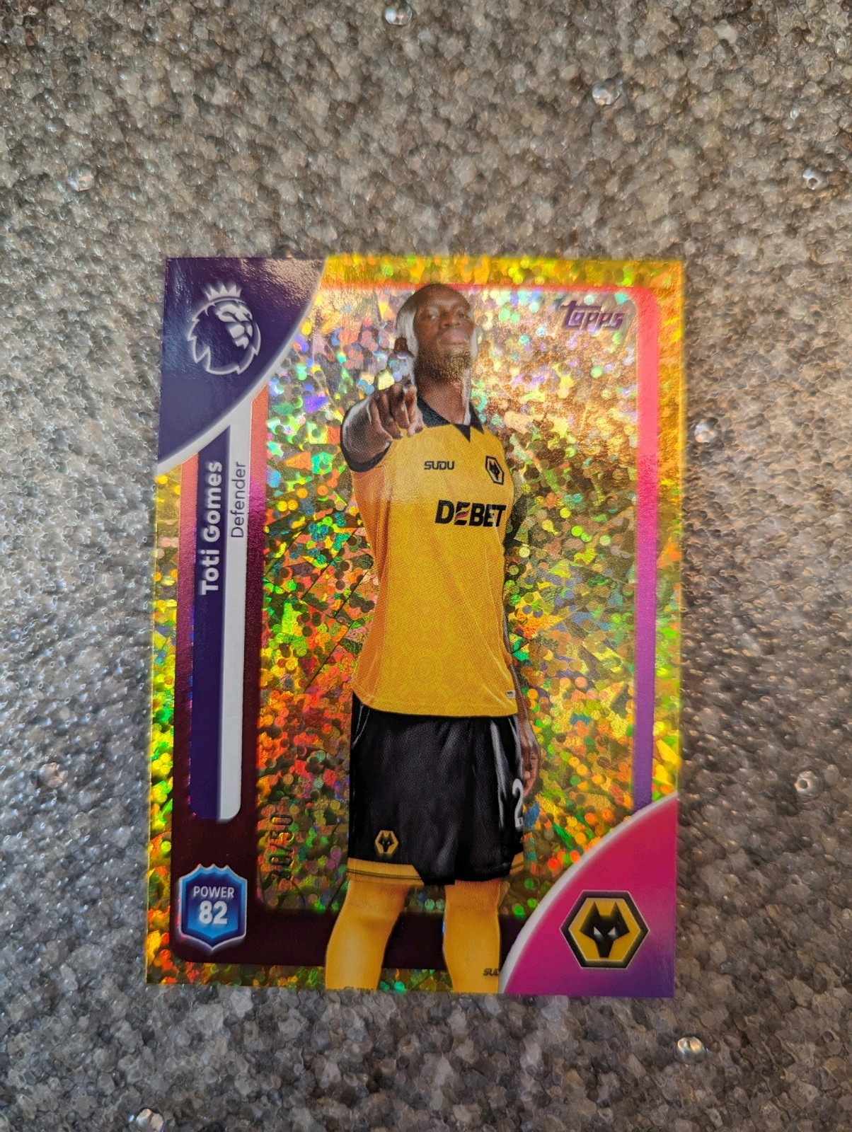 Premier League 2026 Toti Gomes 30/50 Gold Mini Diamond Card Wolves Wolverhampton for sale on Ebay