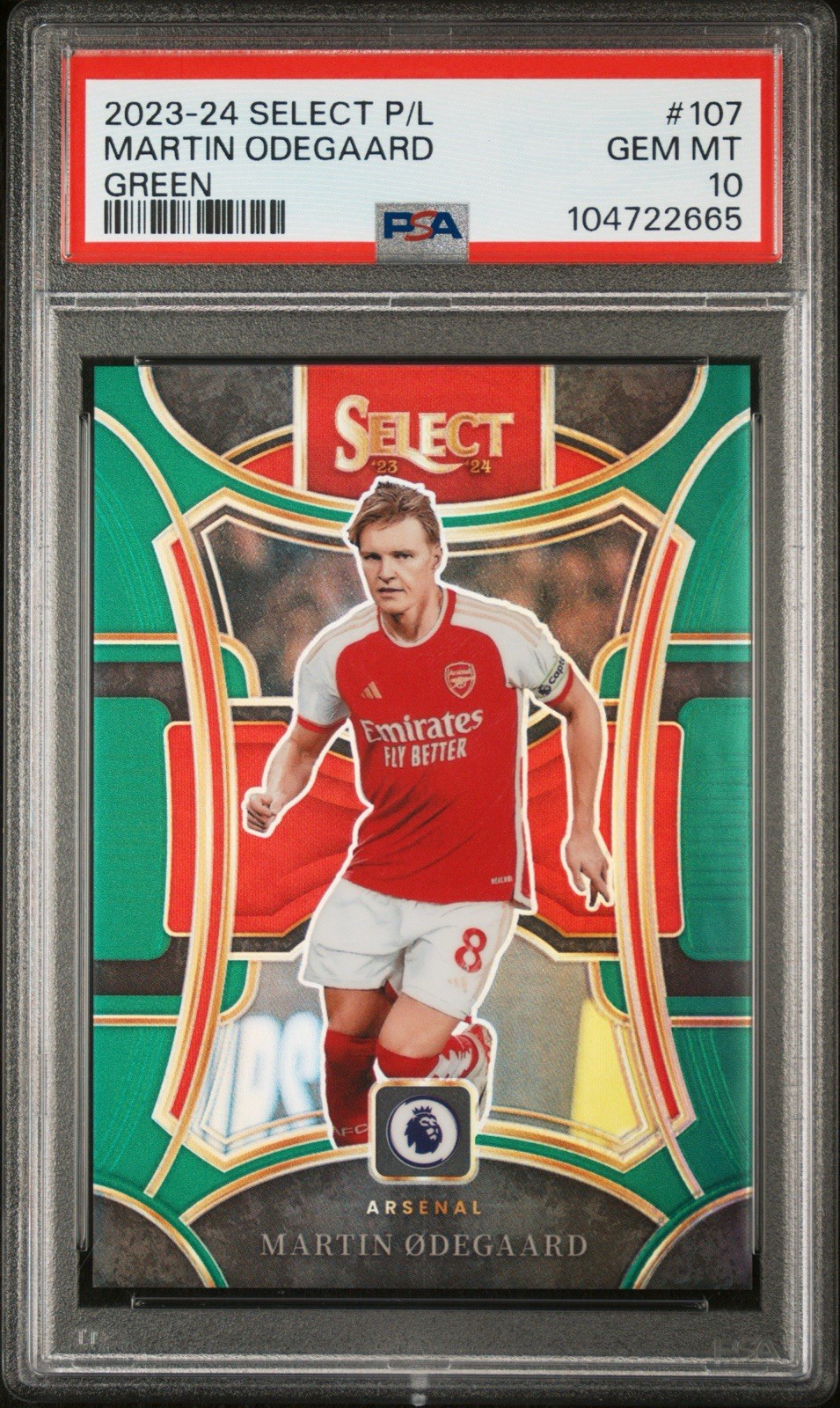 2023-24 Panini Select Premier League Martin Odegaard Green 5/5 Psa 10 Arsenal for sale on Ebay