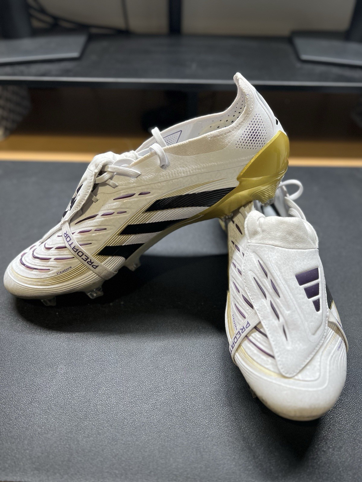 adidas Predator Elite White Gold Tongue FG Football Boots UK 10 sample RRP £240 for sale on Ebay