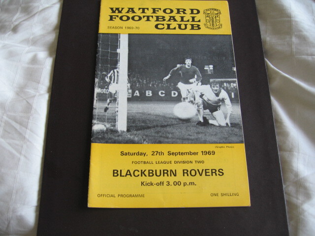 Watford v Blackburn Rovers Football League Division 2 Programme 27/9/69 for sale on Ebay