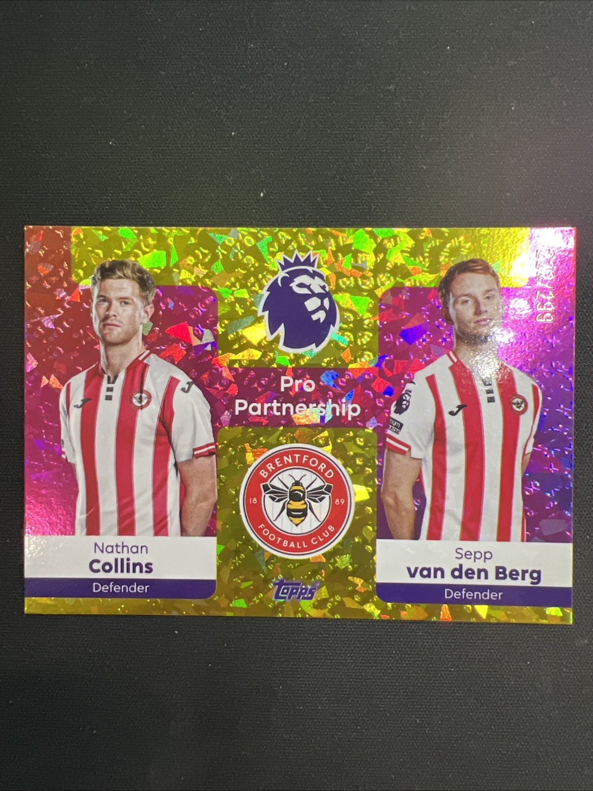 Brentford Pro Partnership /299 Gold. Topps Premier League 2026 for sale on Ebay