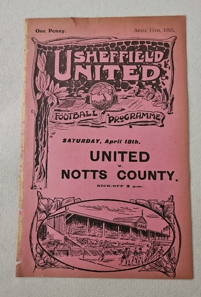 Sheffield United Reserves V Blackpool Reserves 1925 for sale on Ebay