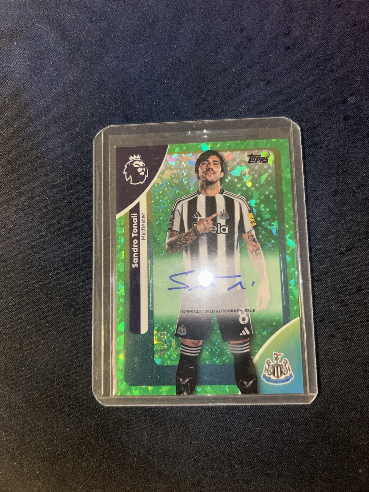 Sandro Tonali Auto /99 Topps Total Football Newcastle United Premier League for sale on Ebay