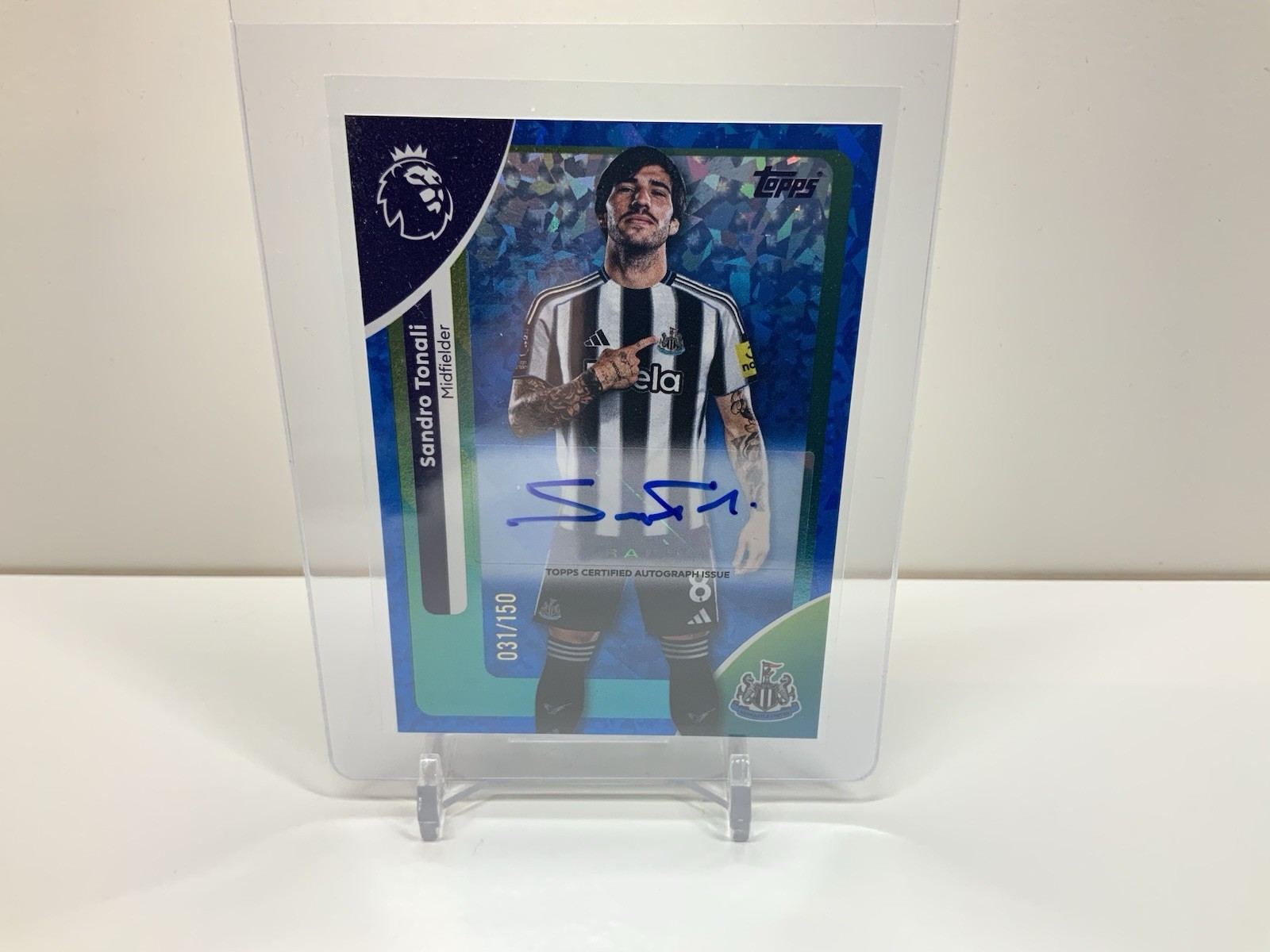 Topps Premier League 2026 Autograph TONALI NEWCASTLE 031/150 NUMBERED PARALLEL for sale on Ebay