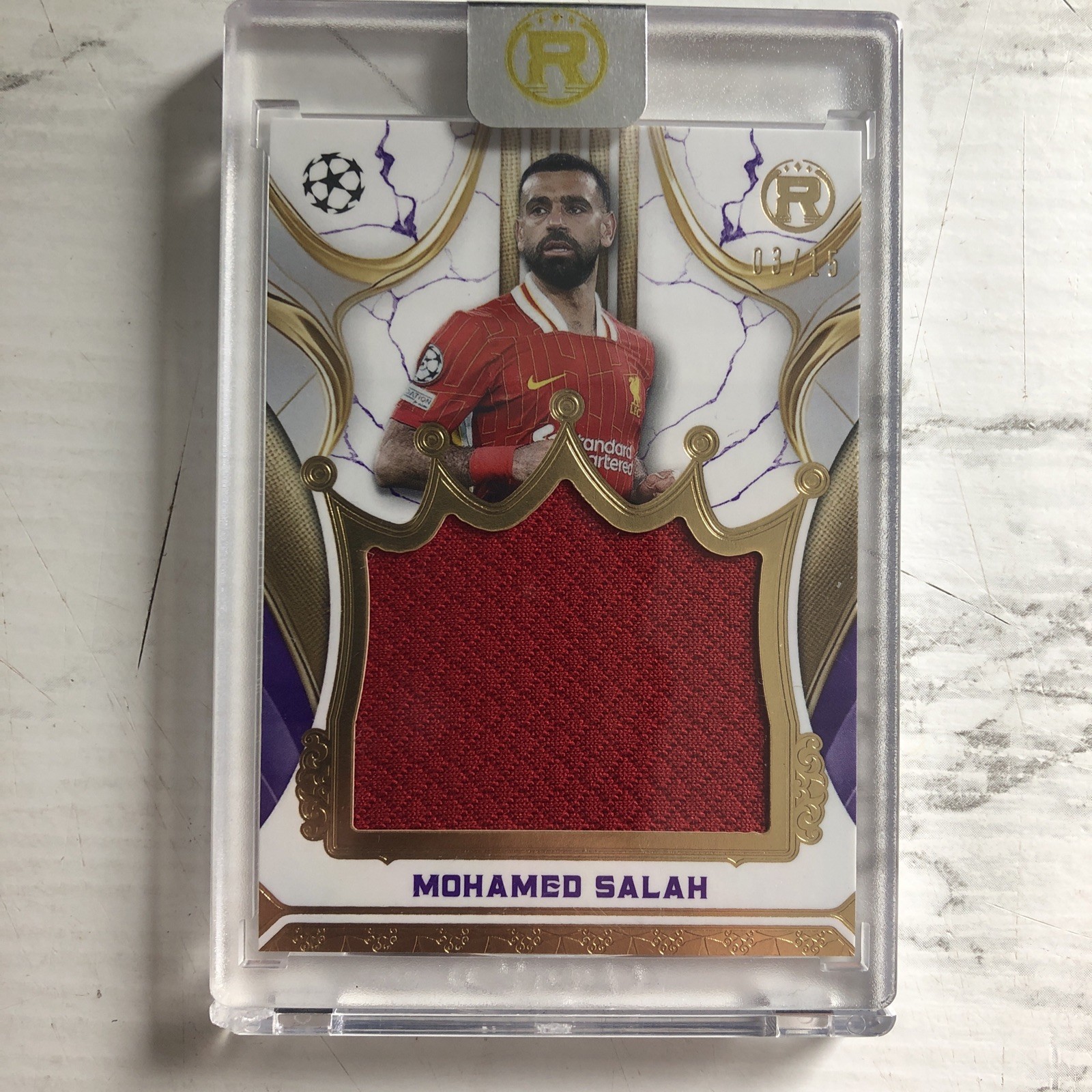 Mohamed Salah 03/15. Worn Patch. Topps Reverence 2024/25. Liverpool 🔴 for sale on Ebay