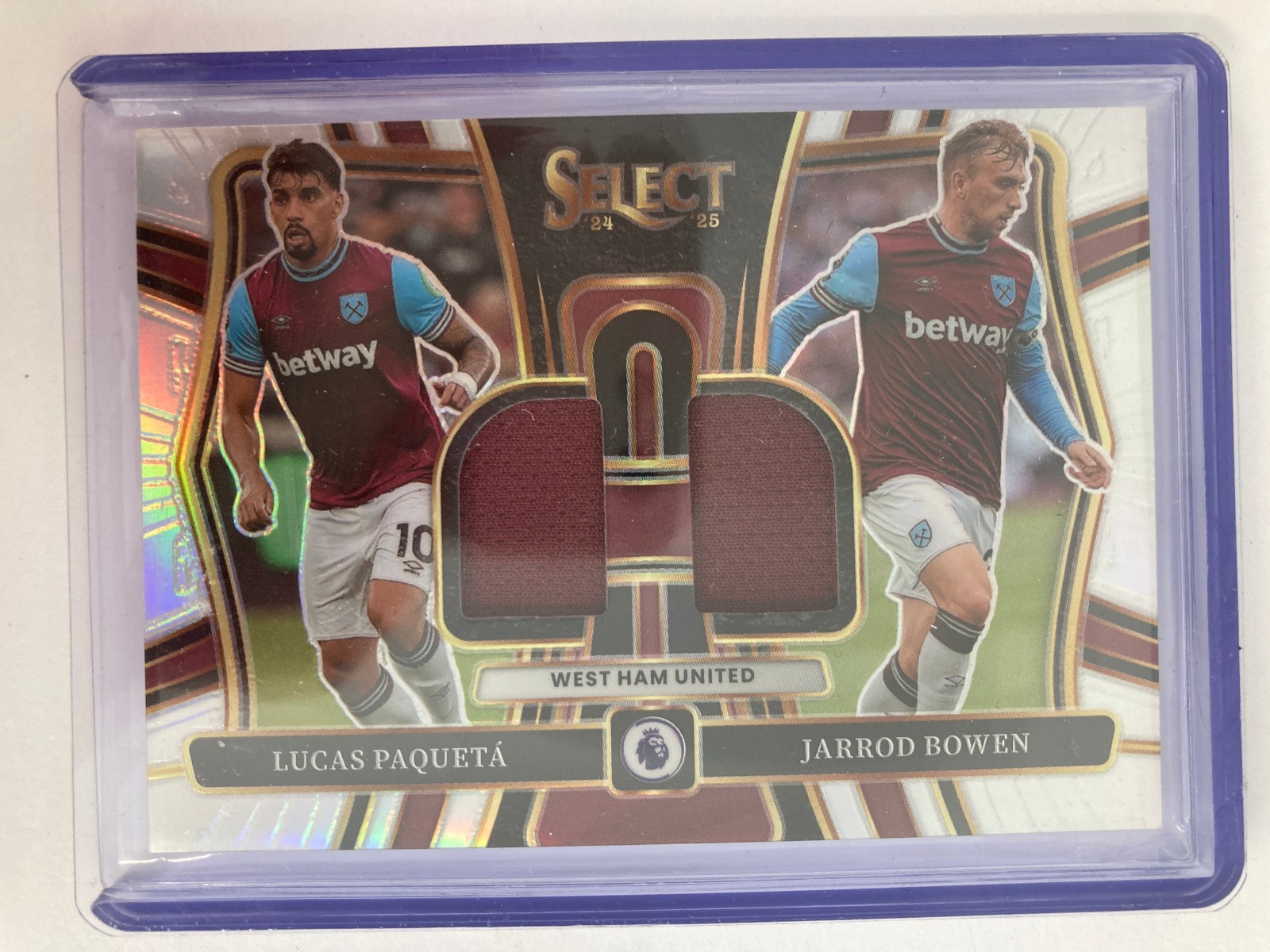 PANINI SELECT PL 2024-25 BOWEN/PAQUETA WEST HAM DUAL PATCH RELIC #DS-WHU. for sale on Ebay