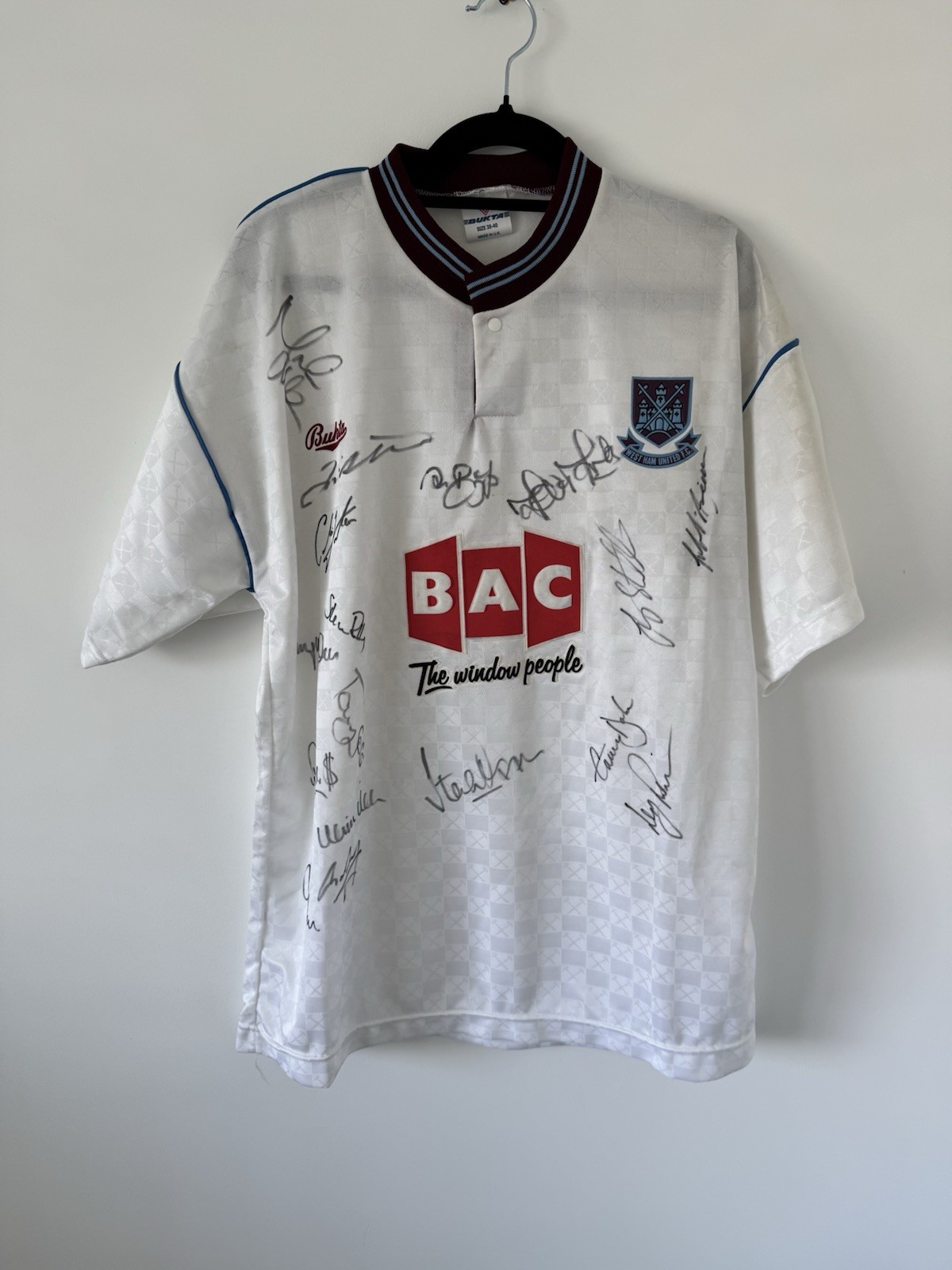 West Ham United 1990/91 Squad Autographed Away Shirt ⚒ Hand Signed ⚒ RARE for sale on Ebay