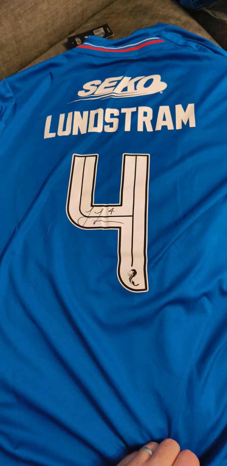 rangers signed shirt john lundstram for sale on Ebay