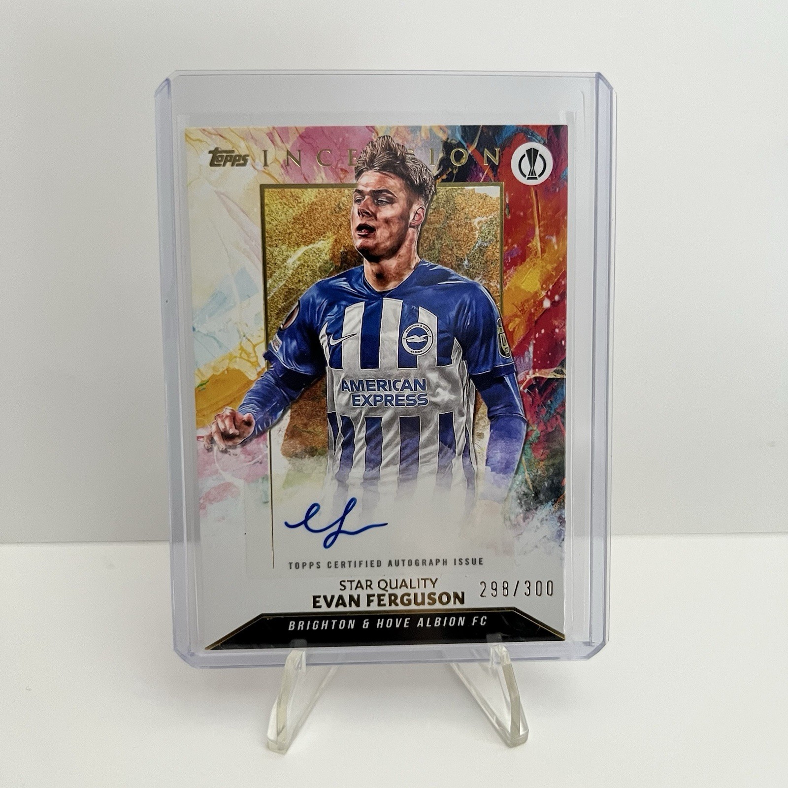 Evan Ferguson Topps Inception 2023/24 UEFA Star Quality Auto /300 Brighton for sale on Ebay