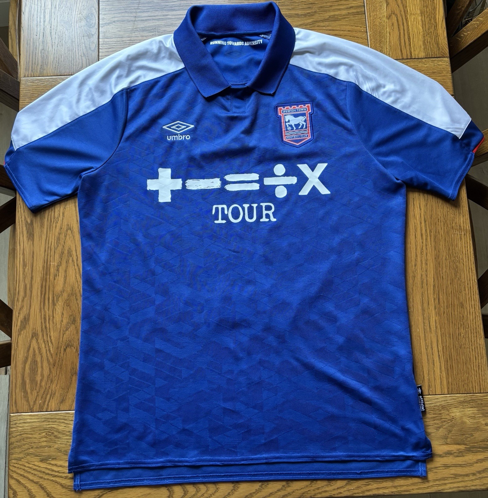 Men’s Official Ipswich Town FC x Ed Sheeran 2023/24 Umbro Home Shirt Size Large for sale on Ebay