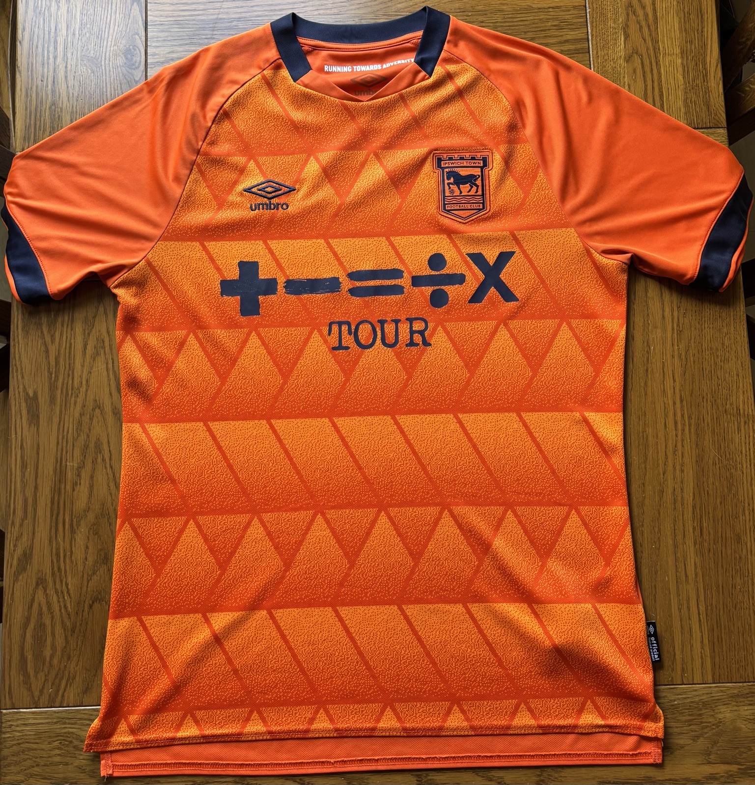 Men’s Official Ipswich Town x Ed Sheeran 2023/24 Orange Away Shirt Size Large for sale on Ebay