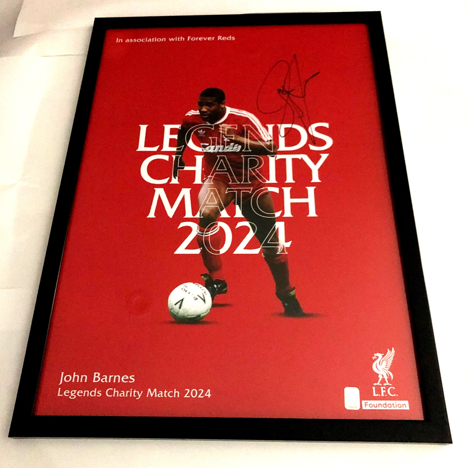 John Barnes Legends Signed Poster for sale on Ebay