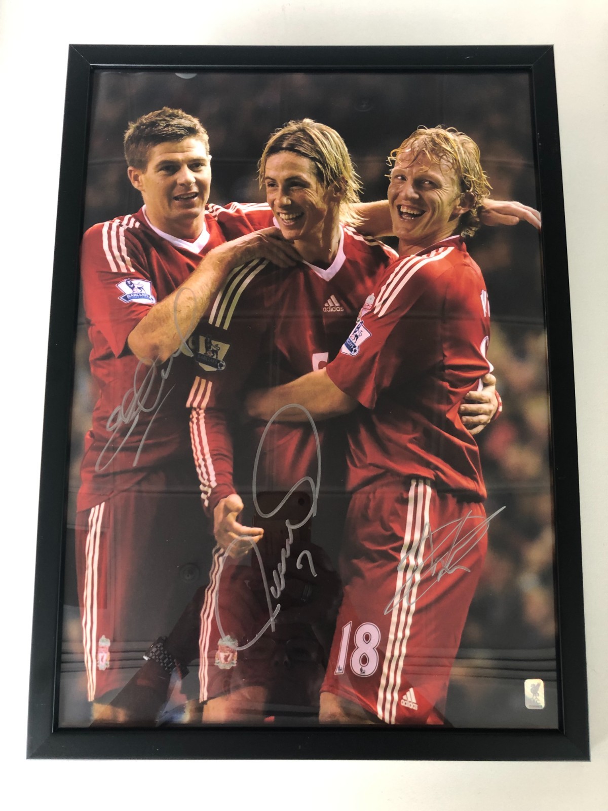 Gerrard, Torres and Kuyt Signed Poster for sale on Ebay
