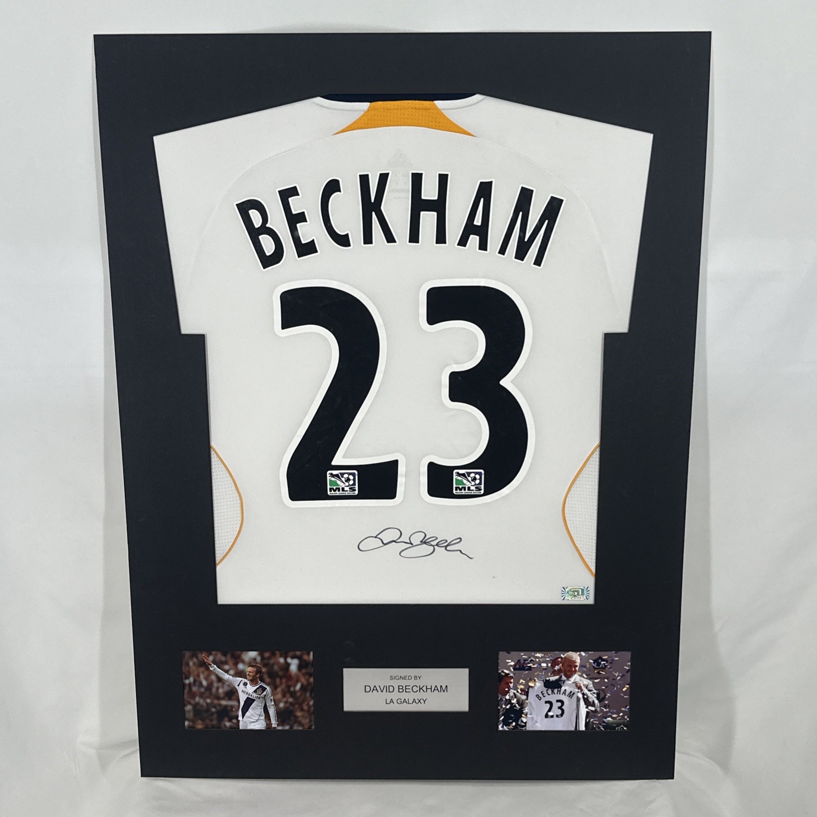 Signed and Framed David Beckham LA Galaxy Shirt 23 With COA Rare Display for sale on Ebay