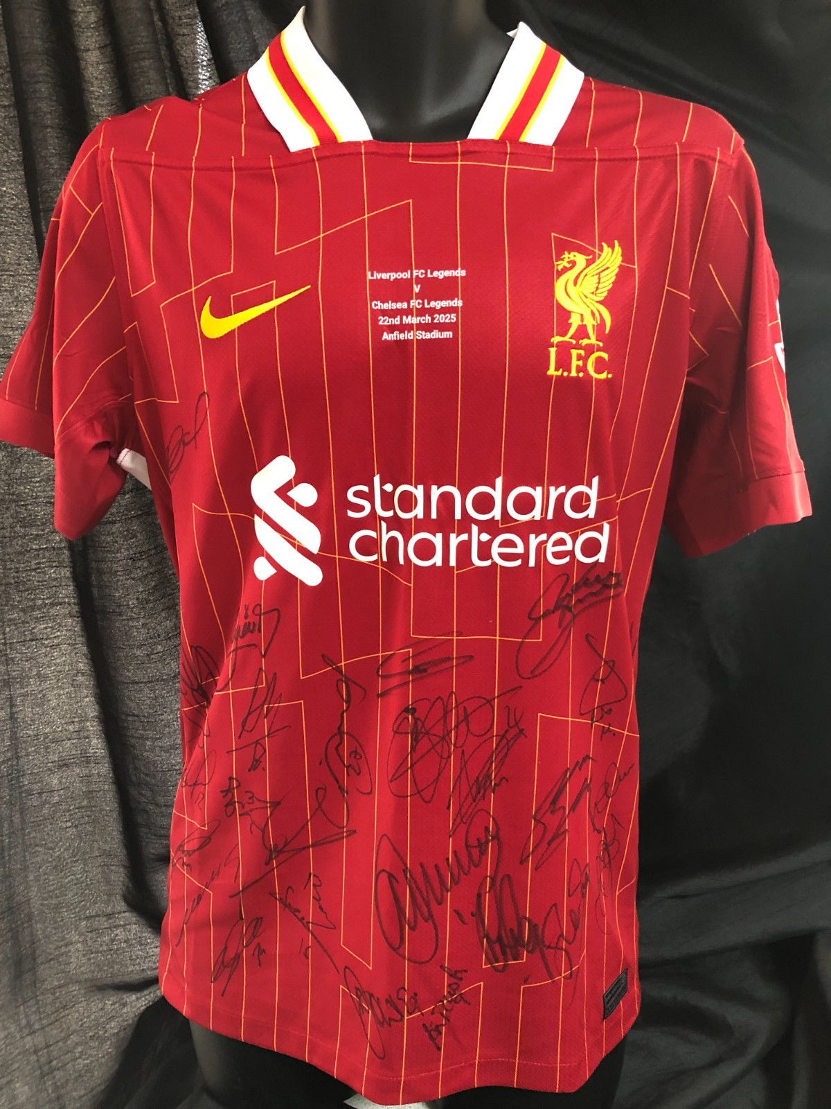 Legends 2025 Squad Signed Shirts by LFC Legends & Chelsea FC Legends for sale on Ebay