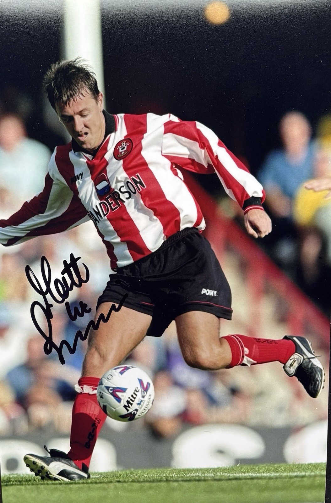 Matt Le Tissier signed 12x8
