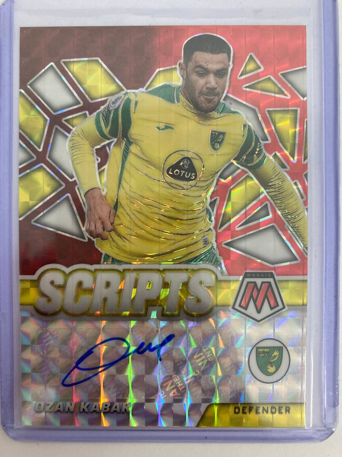 PANINI MOSAIC PL 2021-22 OZAN KABAK NORWICH CITY AUTOGRAPH #SM-OZN. for sale on Ebay