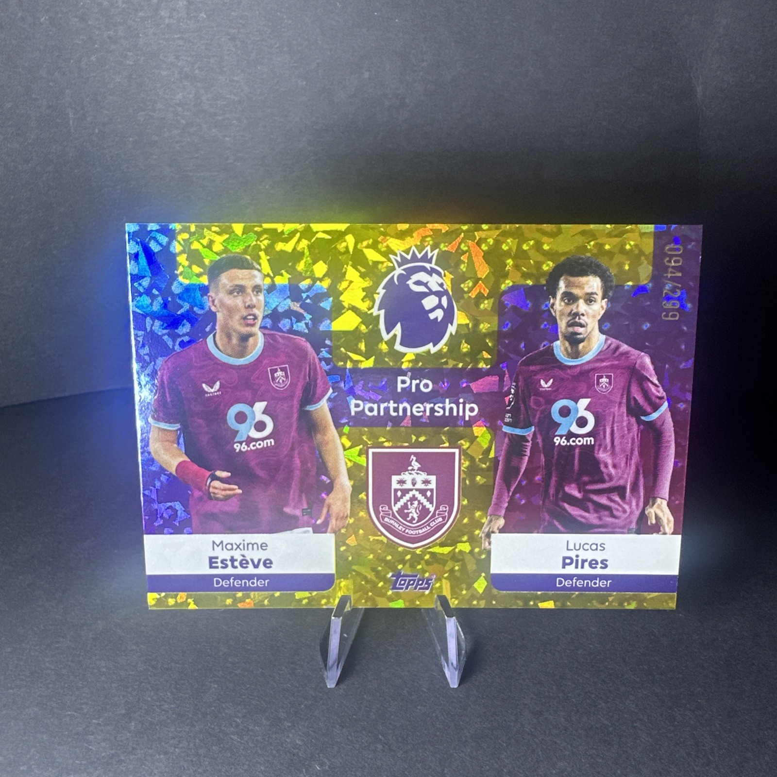 Burnley Pro Partnership Parallel /299 Topps 2026 Premier League for sale on Ebay