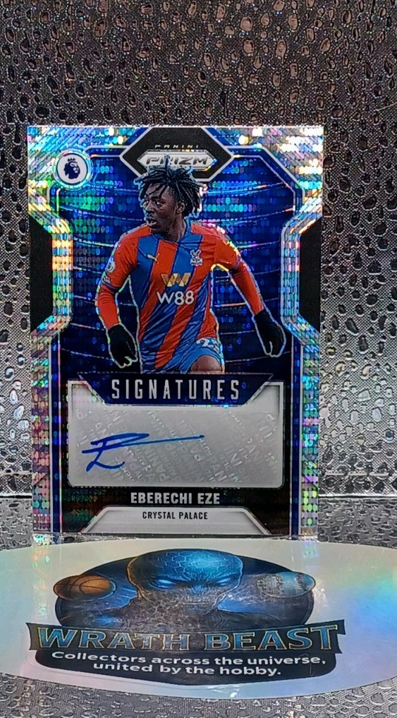 Eberchi Eze Auto Pulsar 2021-22 Panini Prizm Signatures Crystal Palace & Arsenal for sale on Ebay
