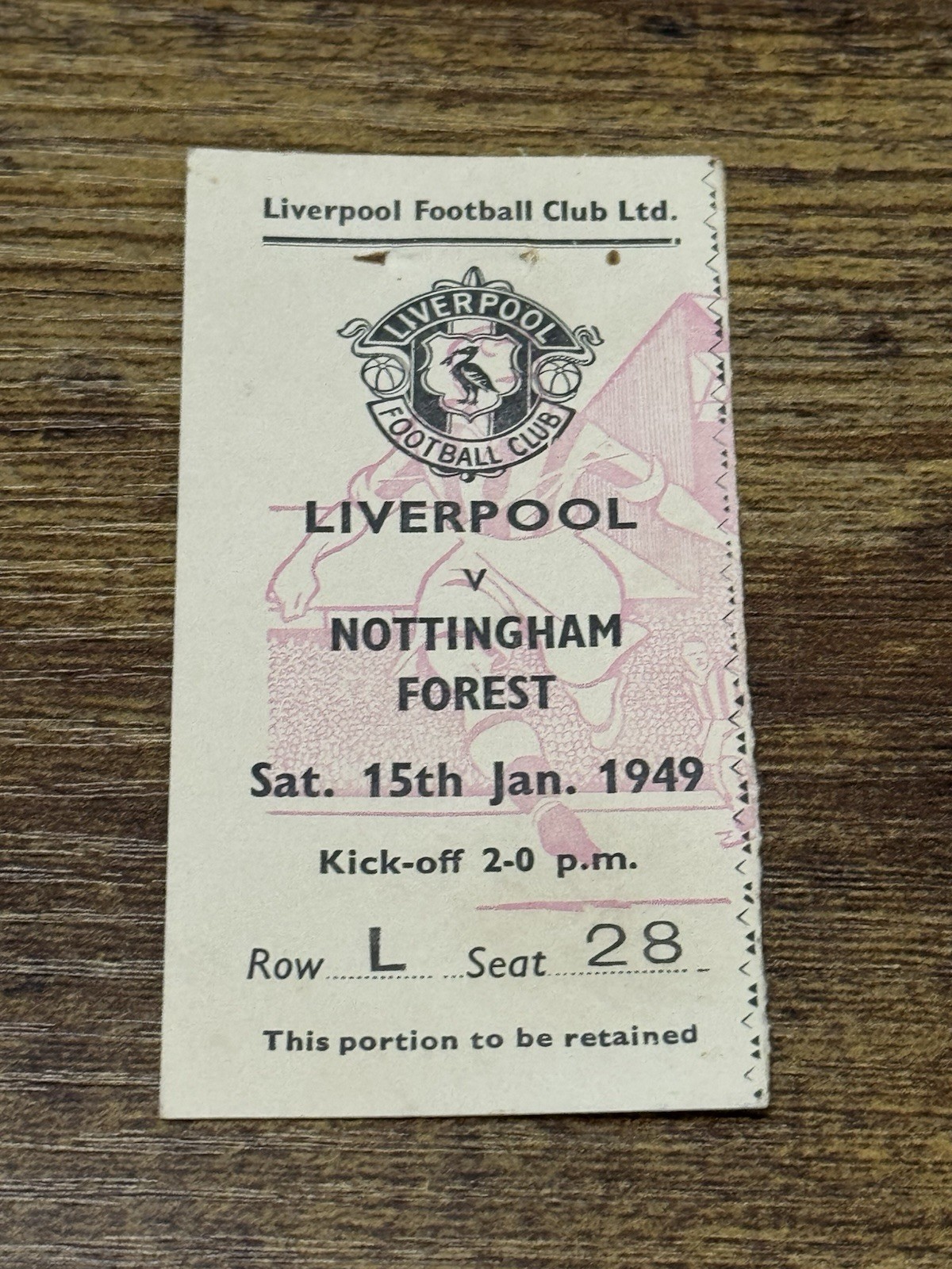48/49   Liverpool V Nottingham Forest FA CUP Ticket FOOTBALL STUB for sale on Ebay