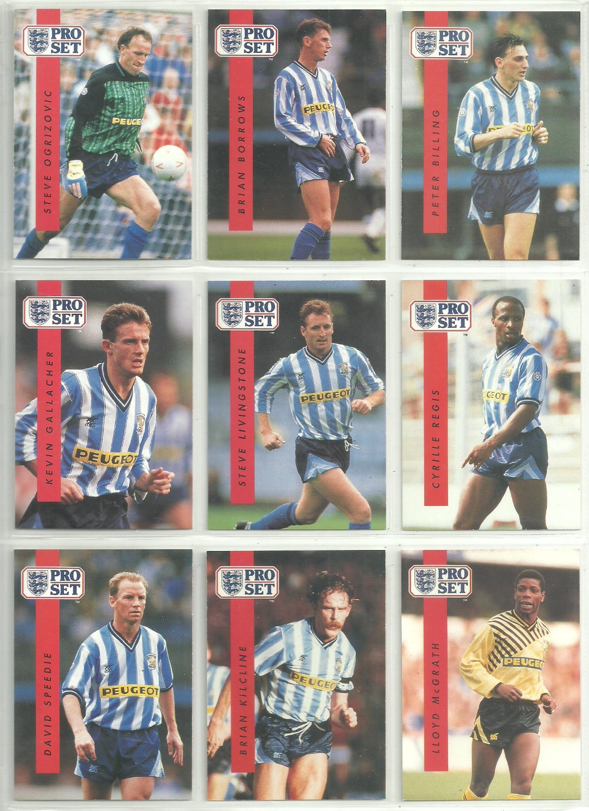 ALL 14 - COVENTRY CITY - 1990-91 Proset Cards for sale on Ebay
