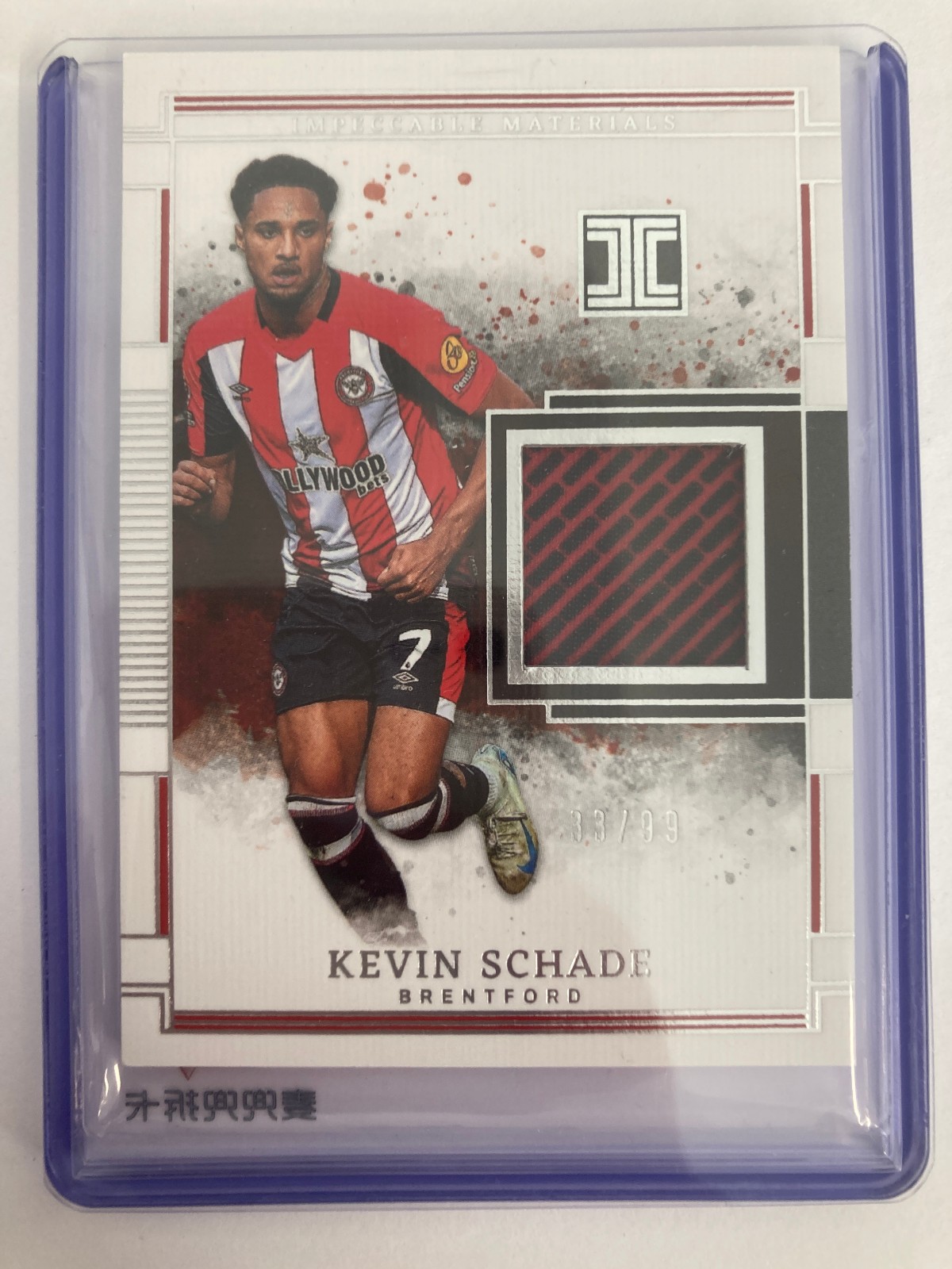 PANINI IMPECCABLE PL 2024-25 KEVIN SCHADE BRENTFORD PATCH RELIC 33/99. for sale on Ebay