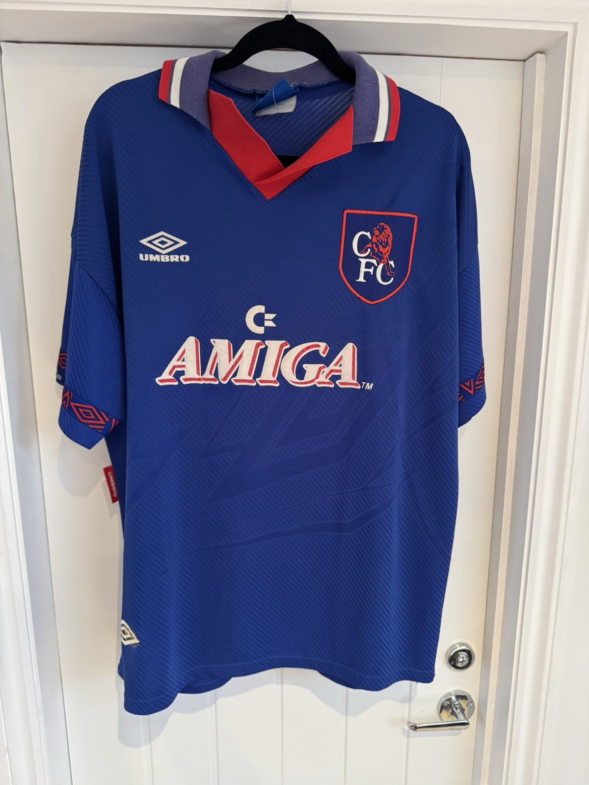 Chelsea Home Shirt 1993/94 Umbro Dennis Wise No.11 Amiga Size XL for sale on Ebay