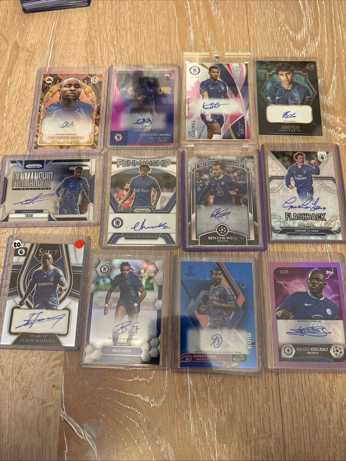 HUGE CHELSEA AUTOGRAPH CARD BUNDLE X7 NUMBERED CARDS for sale on Ebay