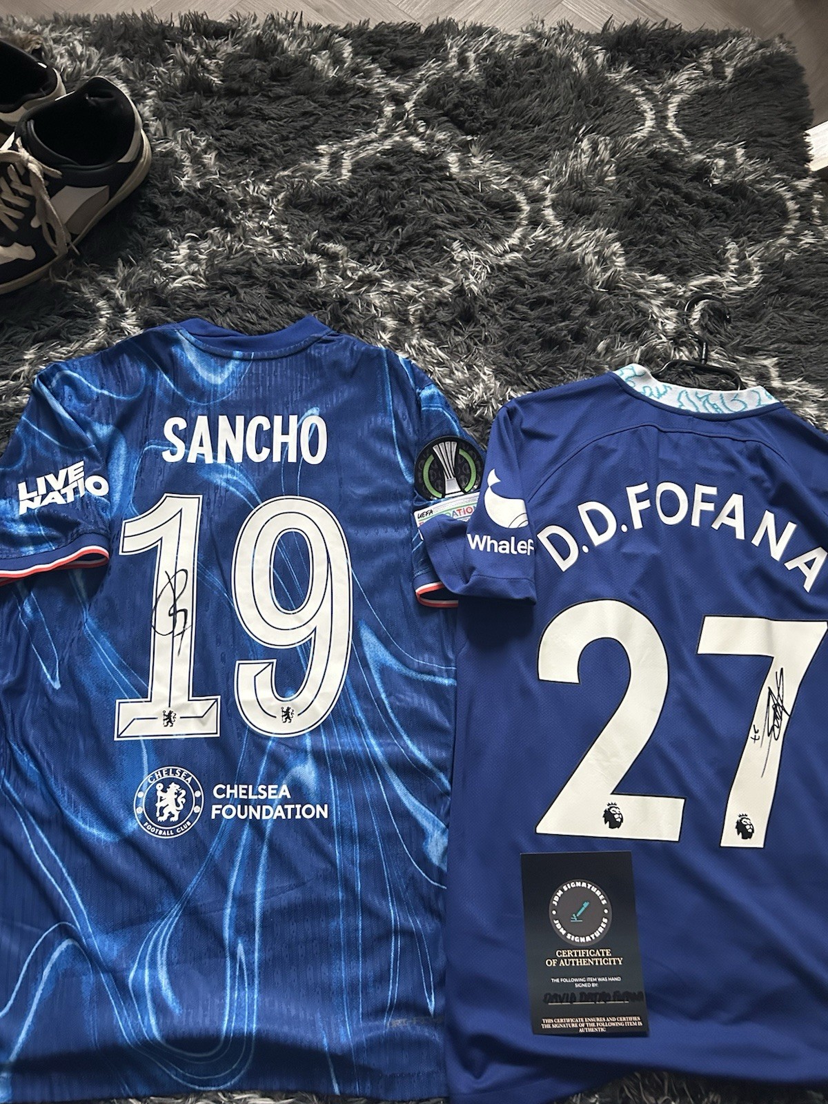 Chelsea Signed Football Shirt Bundle Sancho Fofana for sale on Ebay