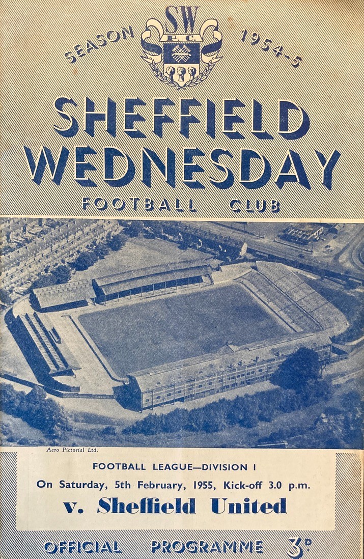 Sheffield Wednesday v Sheffield United Div 1 1954/55 for sale on Ebay