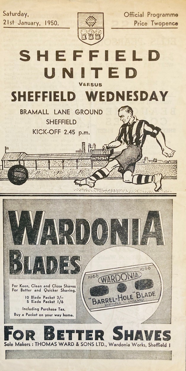Sheffield United v Sheffield Wednesday Div 2 1949/50 for sale on Ebay