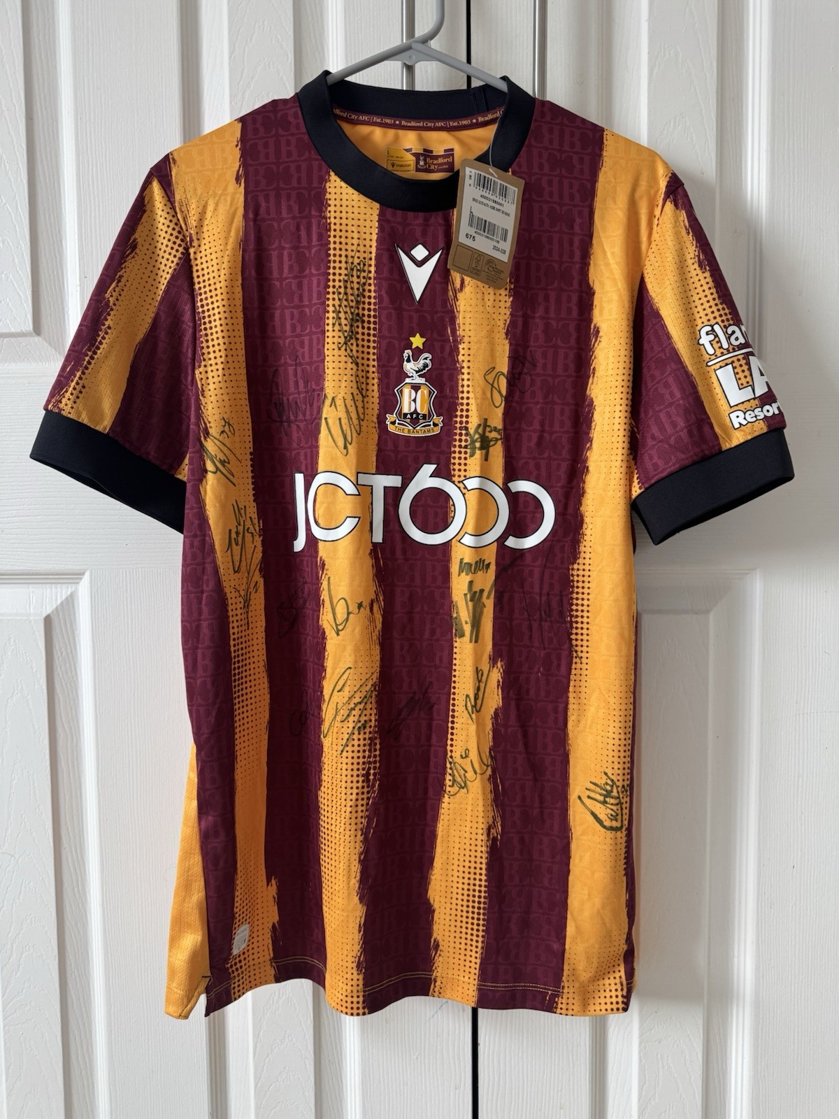 Bradford City AFC 2024/25 Official Signed Home Shirt Promotion Season Large for sale on Ebay